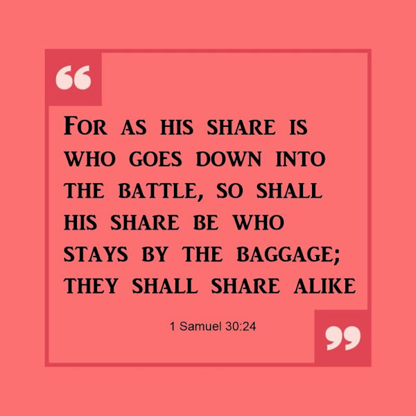 1 Samuel 30:24
