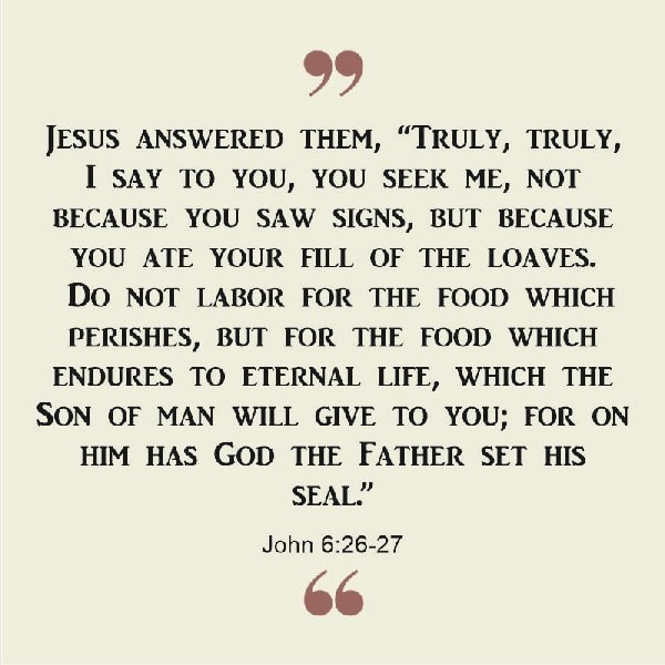 John 6:26-27
