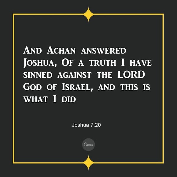 Joshua 7:20