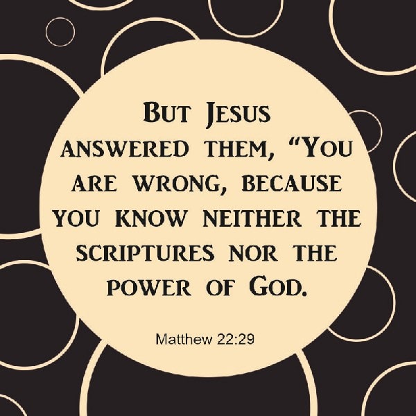 Matthew 22:29