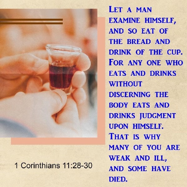 1 Corinthians 11:28-30