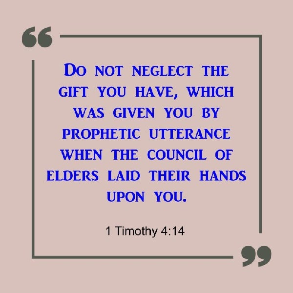 1 Timothy 4:14