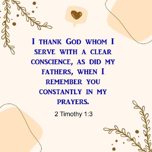 2 Timothy 1:3