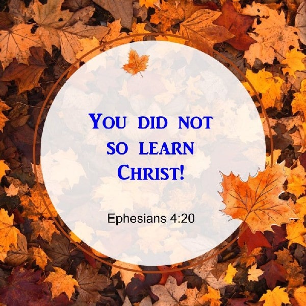 Ephesians 4:20