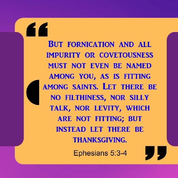 Ephesians 5:3-4