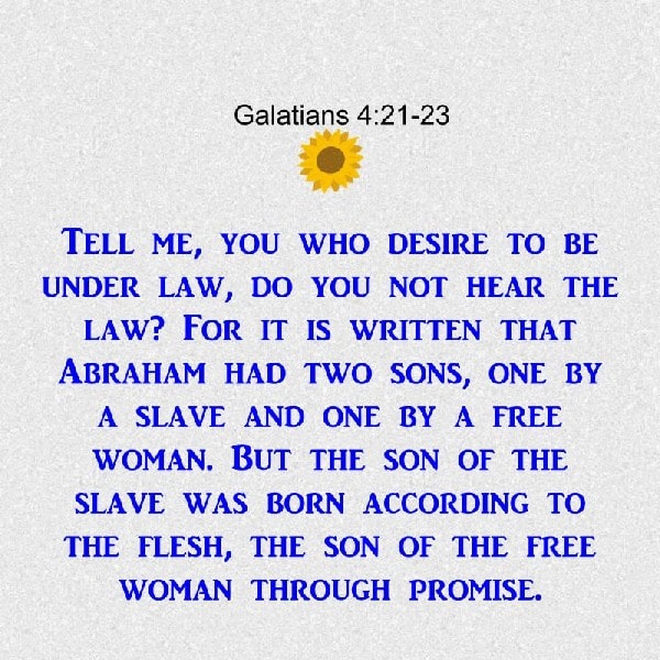 Galatians 4:21-23