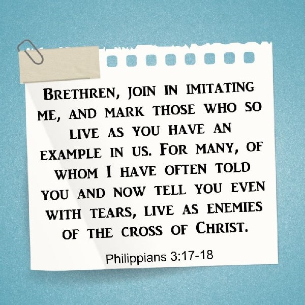 Philppians 3:17-18