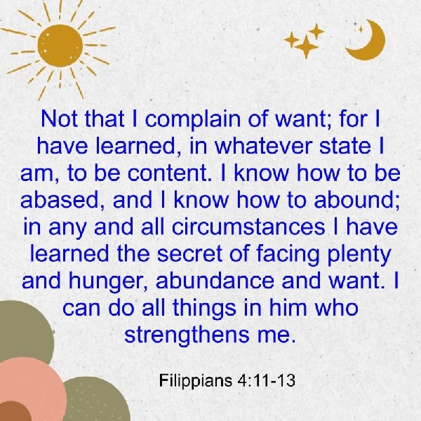 Philppians 4:11-13