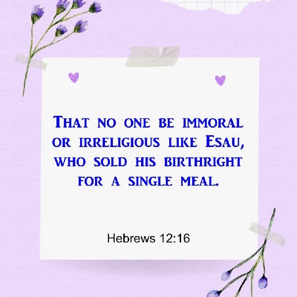 Hebrews 12:16