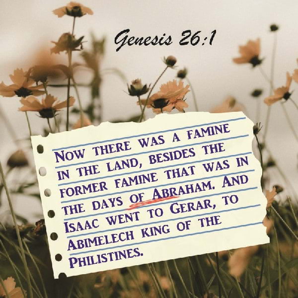 Genesis 26:1 and 24