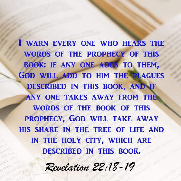 Revelation 22:18-19